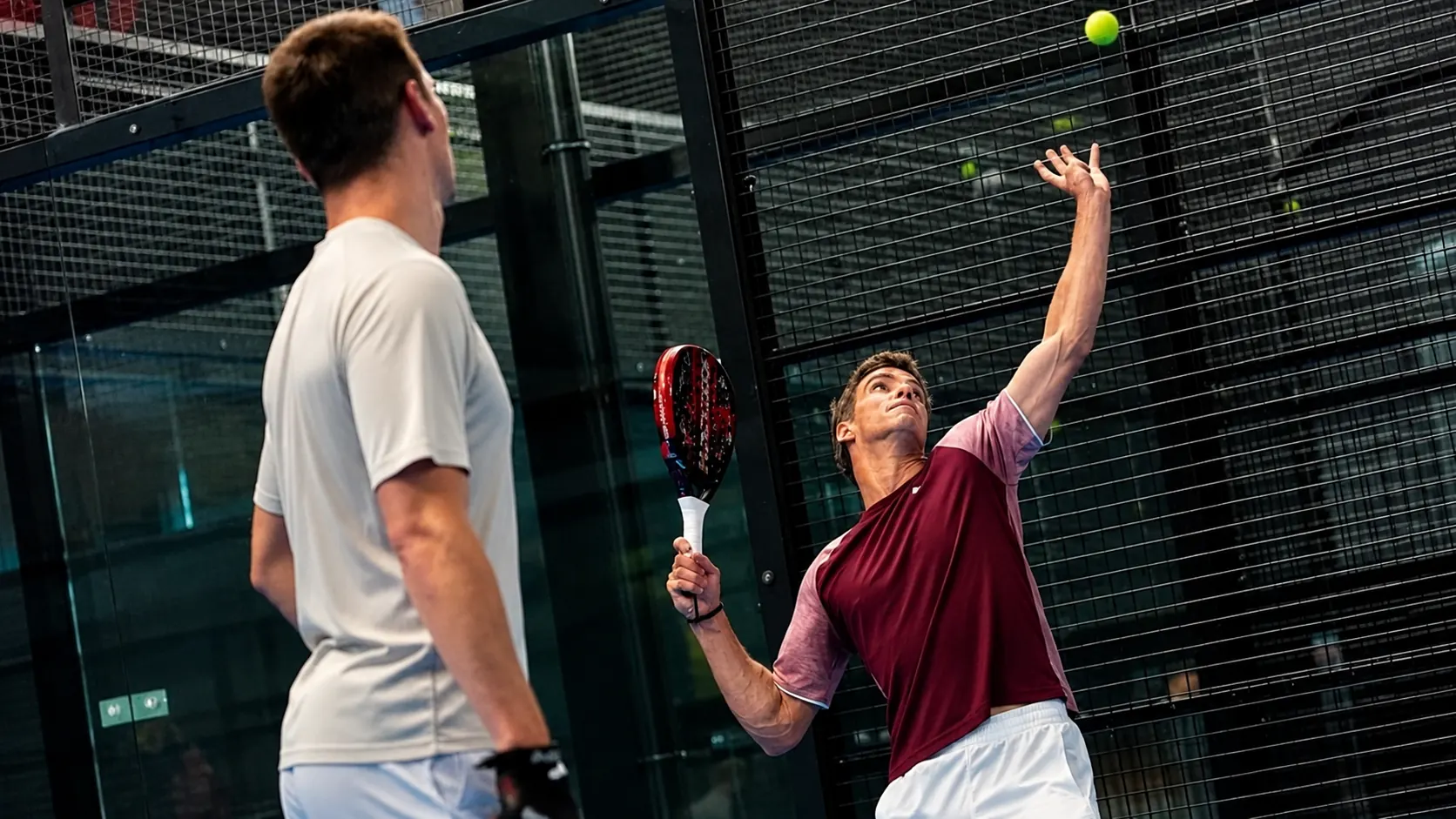 Padel training session with coach